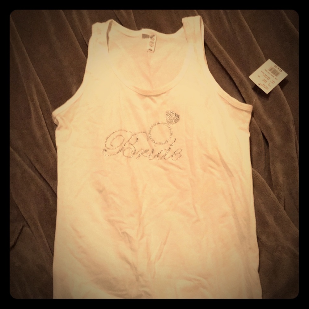 NWT. Rhinestone Bride tank top. 👰🏻 - Picture 2 of 6